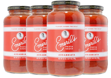 Emeril Lagasse Pasta Sauce Arrabbiata 4-Pack - 25 Oz Jars - Gourmet Sauces for Pasta, Spaghetti, Pizza
