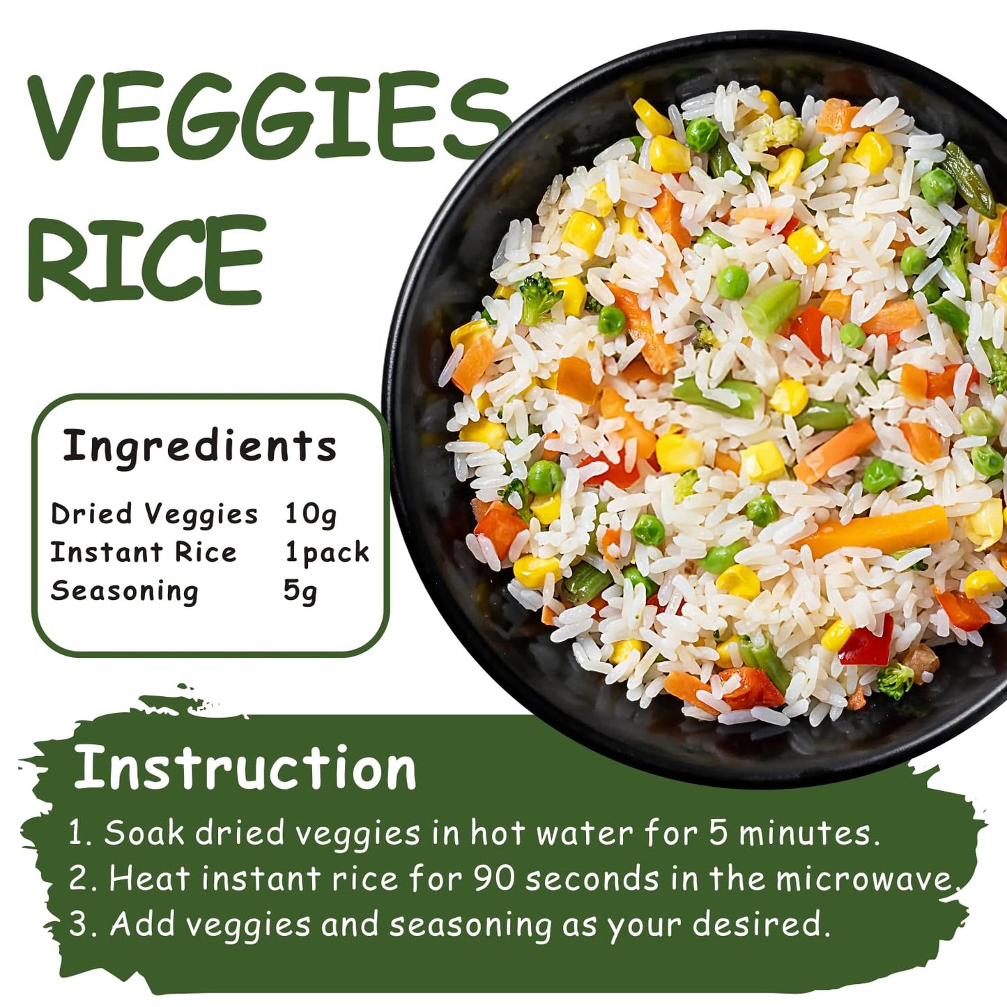 Dried Ramen Toppings, Dehydrated Vegetables Flakes, 8 Kinds Of Freeze Dried Veggies, No Gluten & No Allergen, For Cooking, Campi