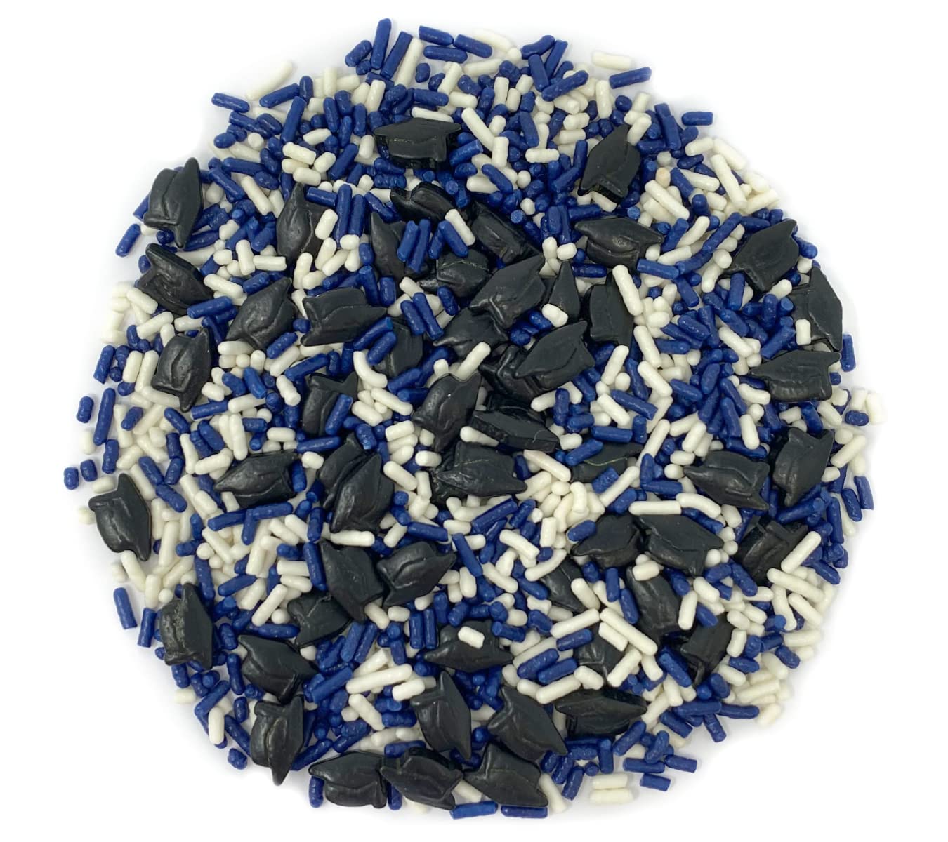 Mystic Sprinkles Graduation Day Sprinkles Mixes (Graduation Day! Navy Blue & White Sprinkle Mix 3.8Oz)