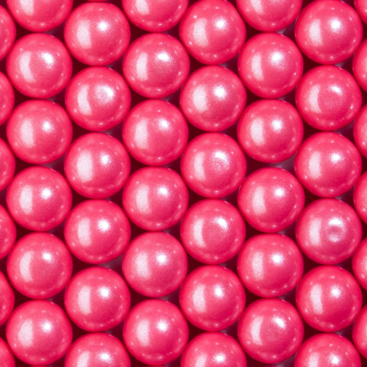 Large 1" Shimmer Pink Gumballs - 2 Pound Bag - Approximately 120 Gumballs Per Bag