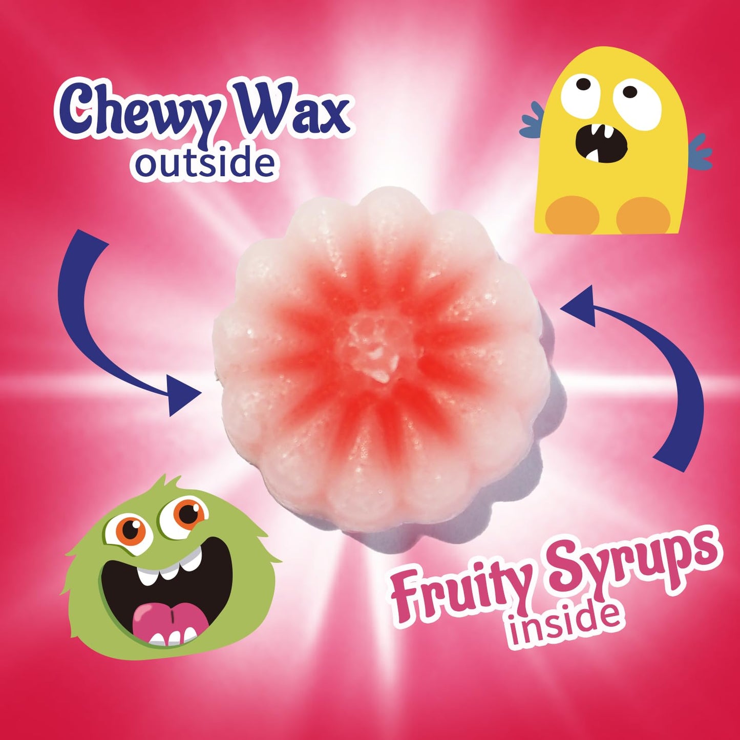 Gummy Glow Wax Candy 12oz Bulk Pack  Retro Chewy Wax Candies for Old School Candy Lovers with 55-65 Pieces & 5 Flavors  Nostalgic Sweet