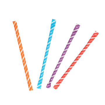 Candy Straws, 2.75 Ounce Bags (Pack Of 2), Pixie Sticks, Sour Filled Candy Straw 4 Flavors, The Hampton Candy Company