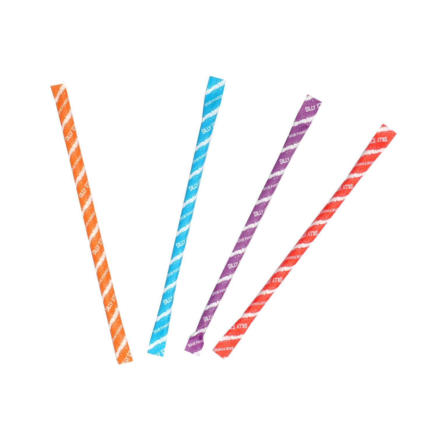 Candy Straws, 2.75 Ounce Bags (Pack Of 3), Sour Filled Candy Straw 4 Flavors, Silly Stix, The Hampton Candy Company