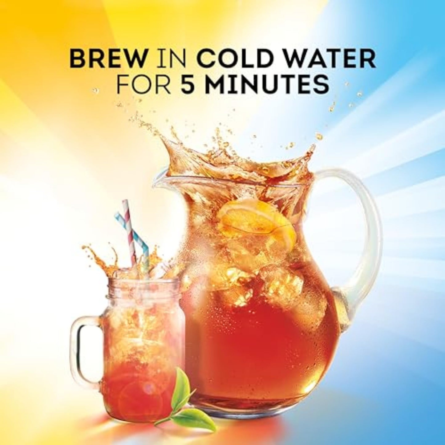 Lipton Decaf Cold Brew Iced Tea Bags, Family Size Zero Calories, Easy-To-Make With No Boiling Needed, 66 Total Tea Bags (22Ct - Pack Of 3)