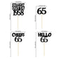Gyufise 24Pcs Straight Outta 1958 Cupcake Toppers Glitter Sixty-five Happy 65th Cupcake Picks Cheers to 65 Years Birthday Cake D
