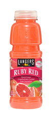 Langers Ruby Red Gfruit Juice Cocktail  15.2 Fl Oz (Pack of 12)