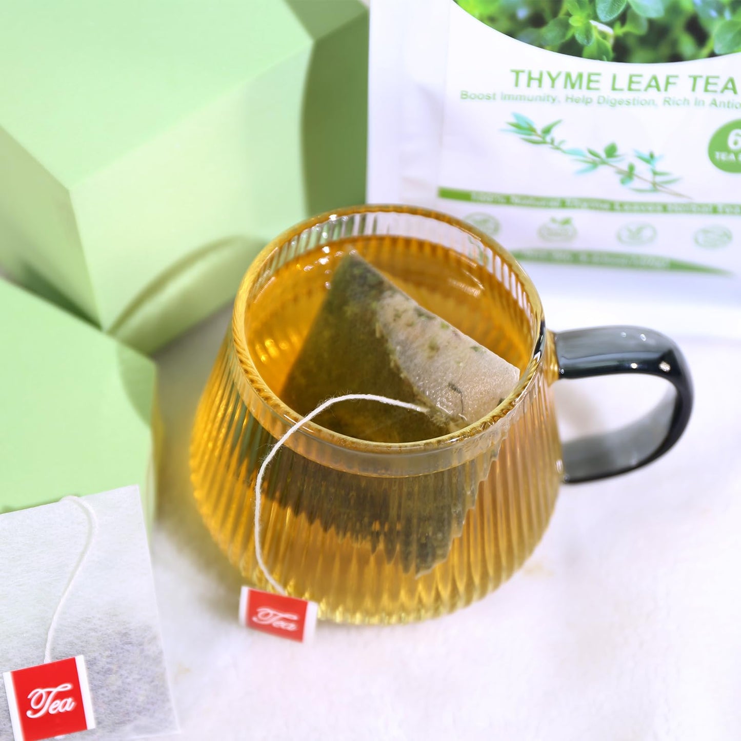 TEARELAE Thyme Tea Bags - 100% Pure Natural Thyme Leaves - Non-GMO - Caffeine-Free - 60 Count