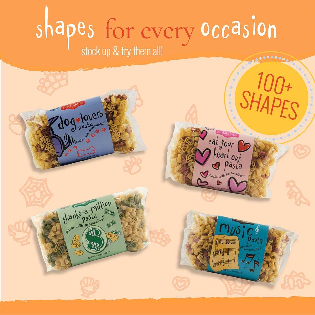 Pastabilities Fun Shaped Pasta For Kids - Gobble It Up - Turkey Shaped Fun Theme, Non-Gmo Natural Wheat And Vegetable Pasta, All-Natural, Kosher Certified, Made In The Usa, (2 Pack, 14 Oz)