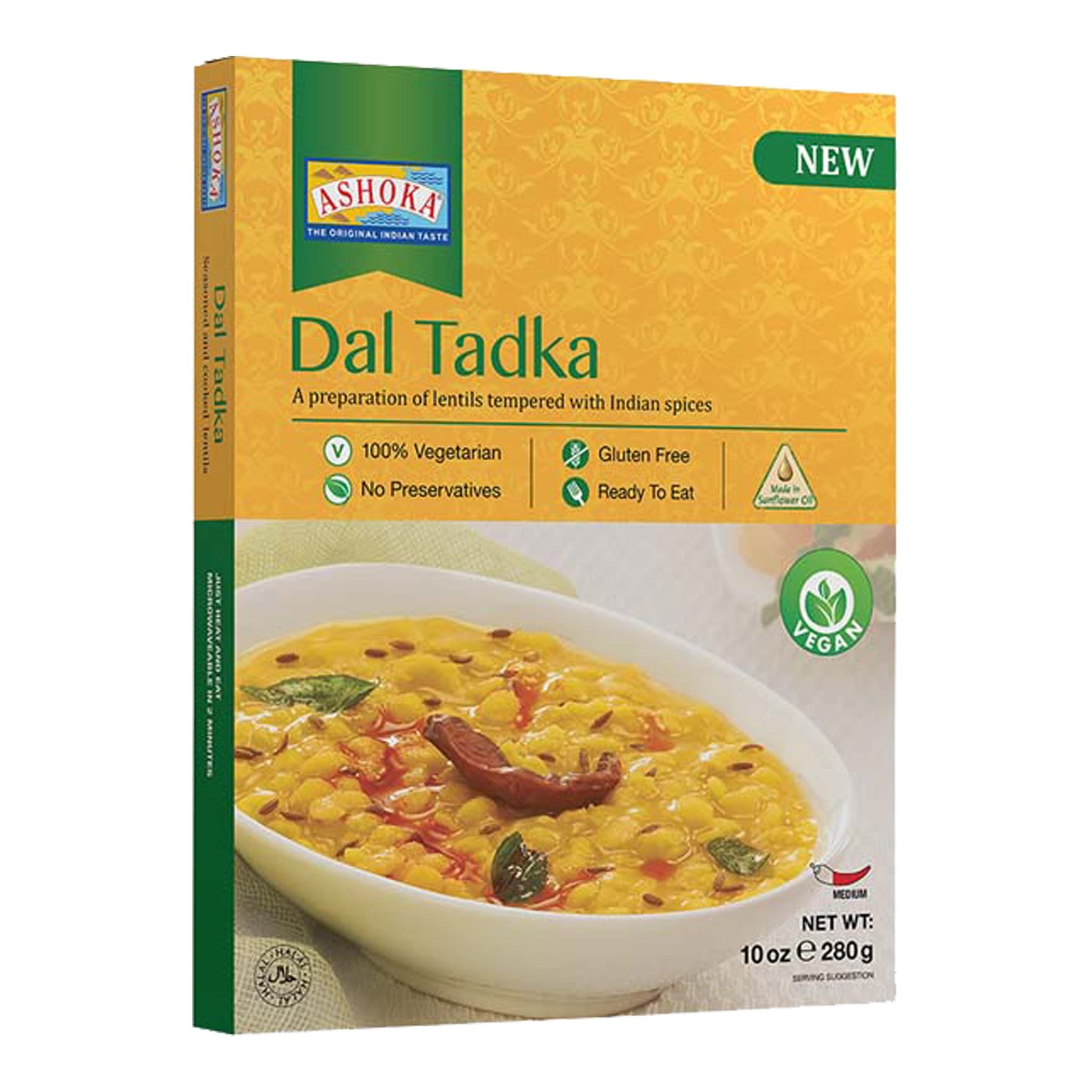 Ashoka Meals 1932, Plant-Based Lentils Curry, All-Natural Ready to Eat Meals, Authentic Dal Tadka, Portable Indian Food, Great f