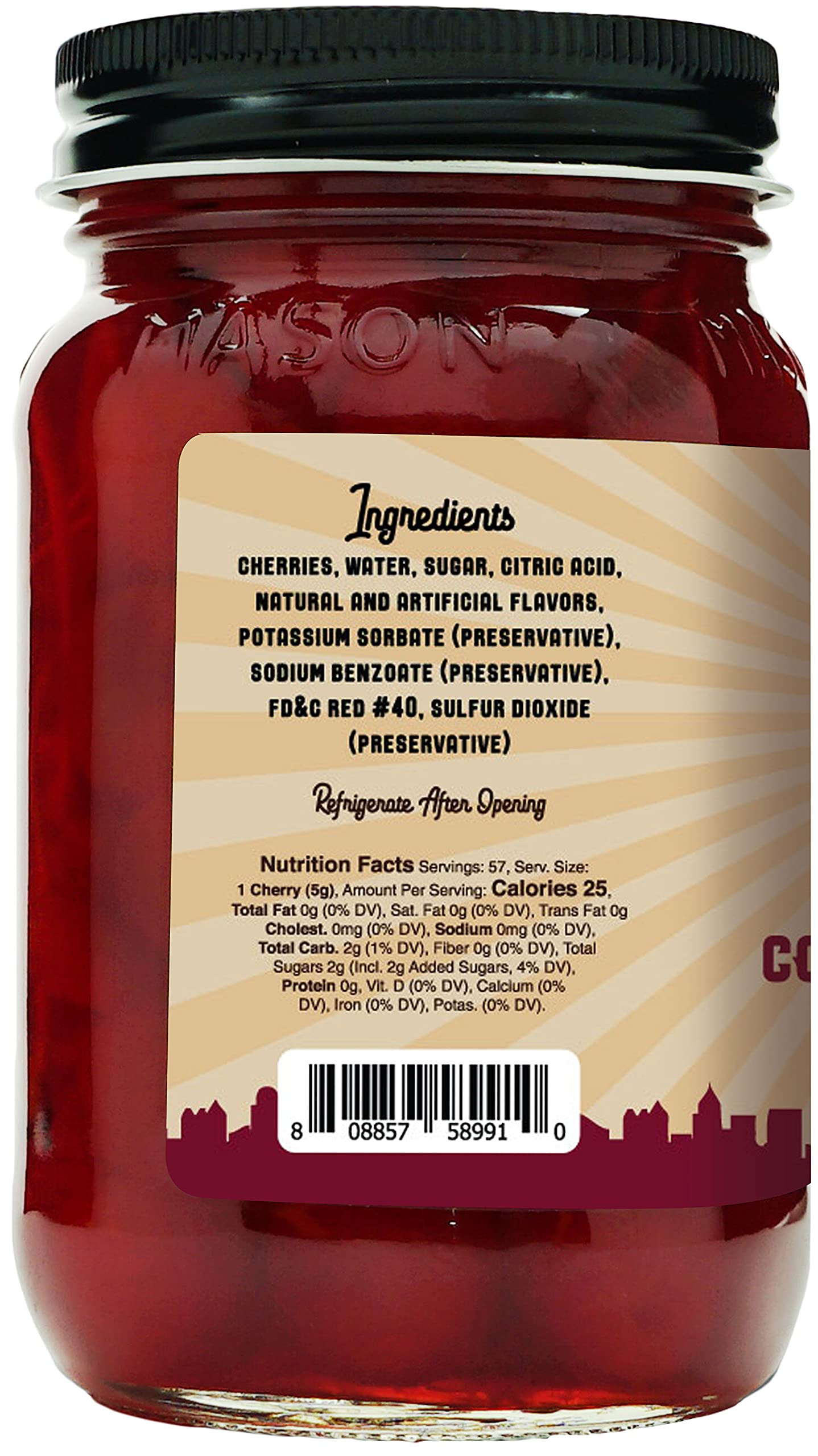 Barrel Roll Bar Essentials Premium Maraschino Cocktail Cherries - 16 Ounce, USA Made, Slow-Cooked Garnish for Drinks and Desserts