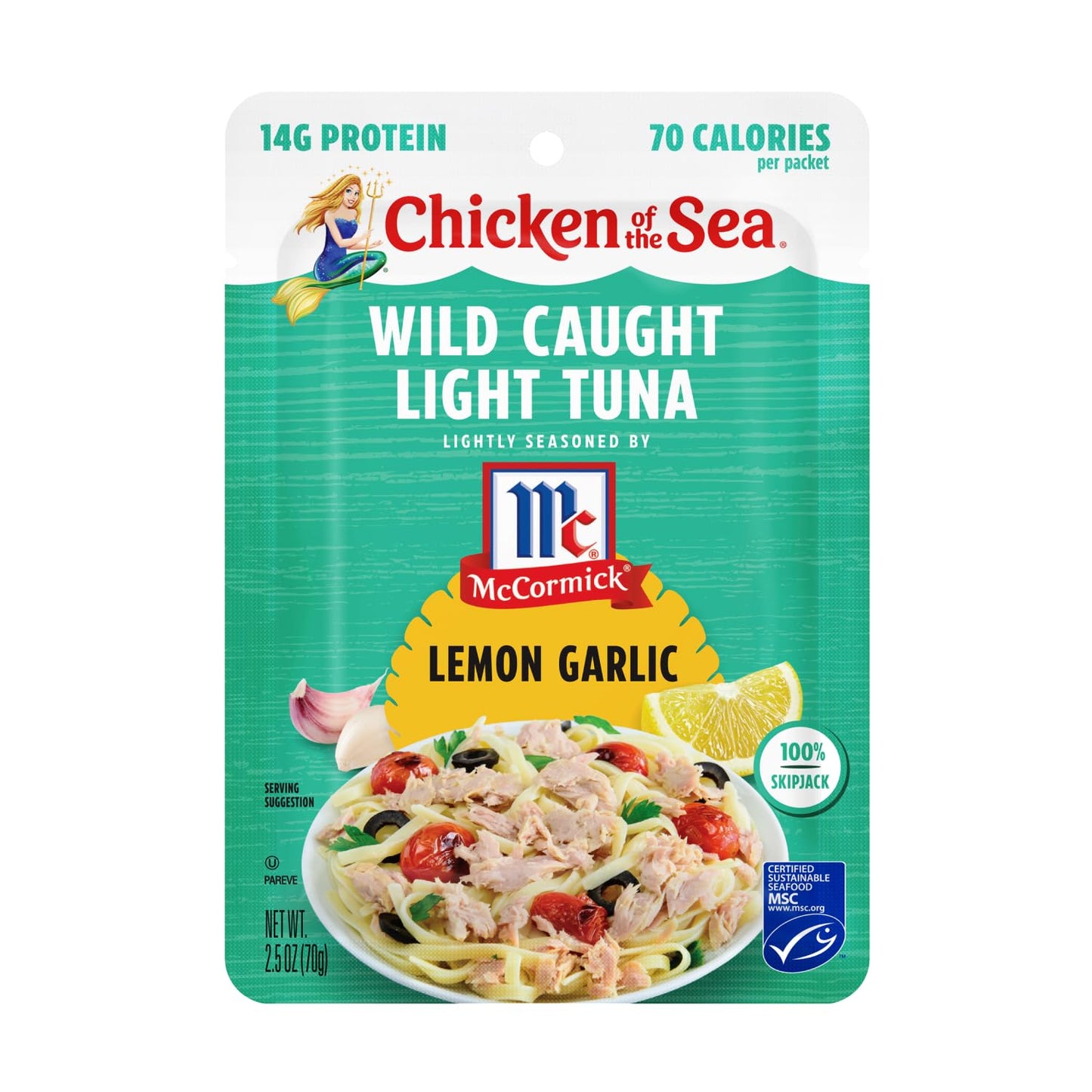Chicken of the Sea Wild Caught Light Tuna Variety Pack, 2.5 Ounce (Pack of 6)