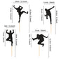 Ercadio Jazz Dancers Cupcake Toppers - 30 Pack, Black Glitter, Cardstock, Model 005, Music Theme Party Decorations