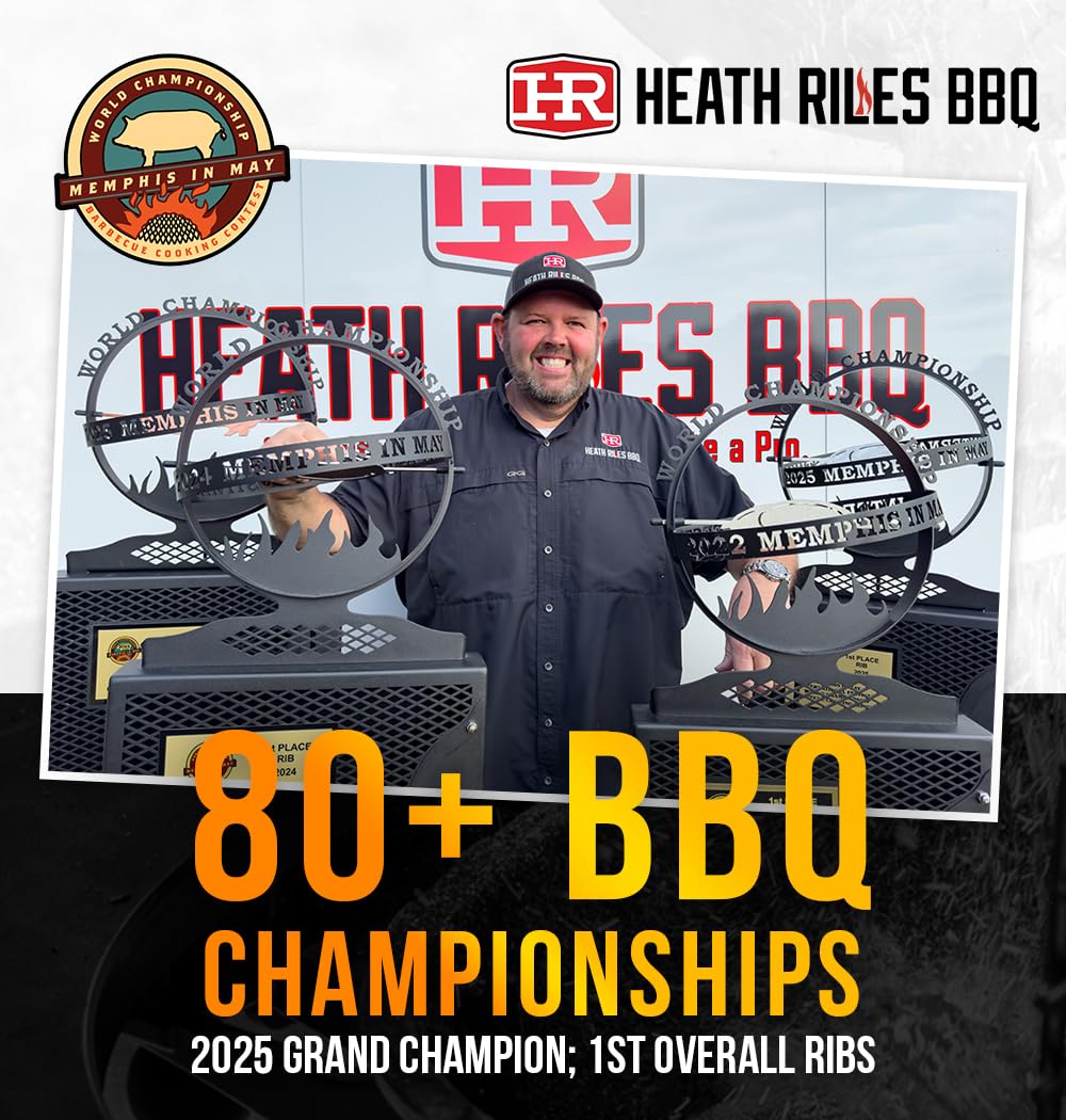 Heath Riles Bbq Rub - Buffalo Seasoning, Champion Pitmaster Recipe, Legendary Rubs For Smoky Aroma & Grilling, 80+ Bbq Championships, 8 Oz.
