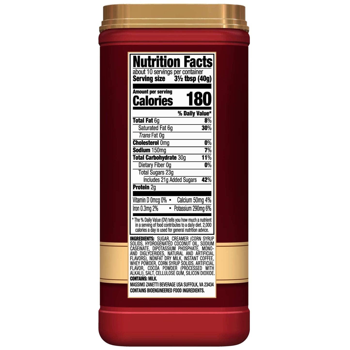 Hills Bros Instant Cappuccino Mix, Hazelnut Cappuccino Mix - Frothy, Decadent Cappuccino With A Smooth Hazelnut Flavor, 14 Oz, P