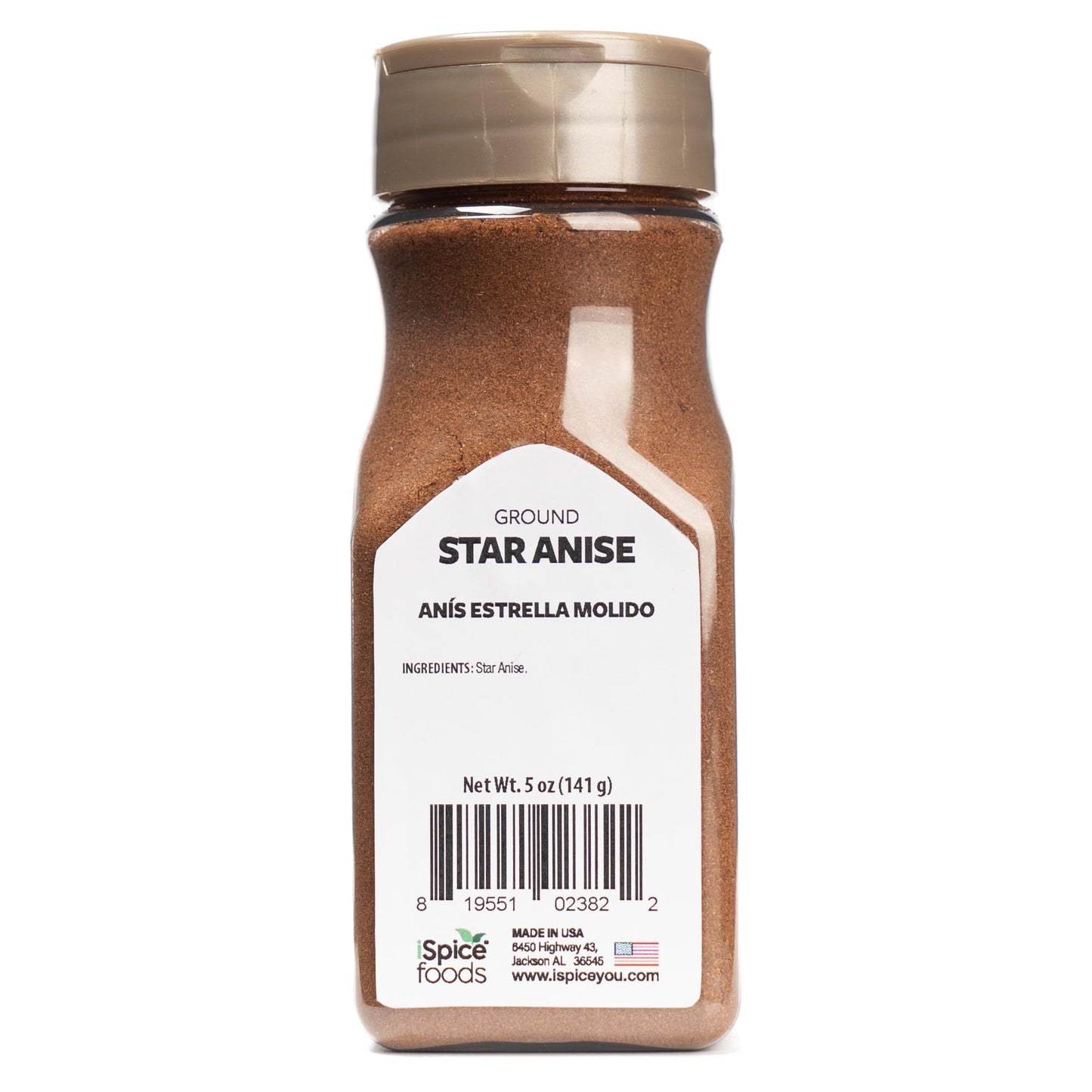 iSpice Premium Star Anise | All-Natural Spice | 4.97 Oz (140g) Ground Anise
