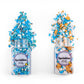 Edible Blue Sprinkles Mix, Blue Confetti Jimmy Sprinkles, Gold Sanding Sugar, Pearl Sprinkles, Gold Crown Sprinkles For Cake Dec