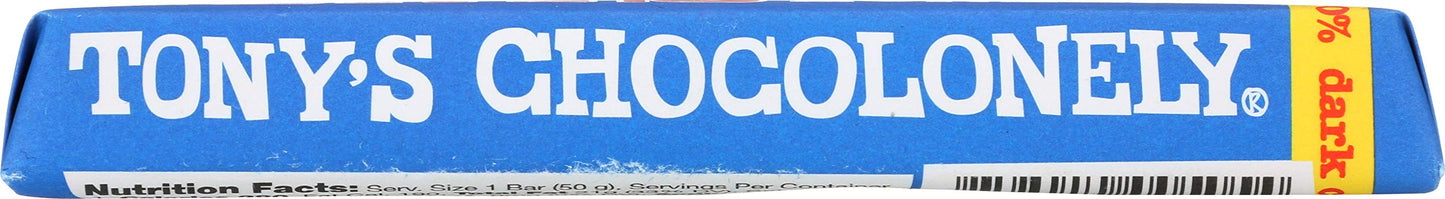 Tonys Chocolonely Extra Dark Chocolate Bar 1.8 Oz.