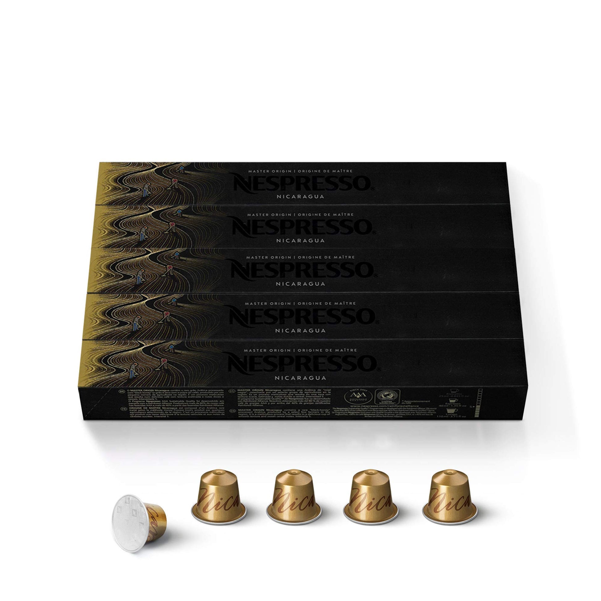 Nespresso Original Line Nicaragua Medium Roast Coffee Pods, 50 Count