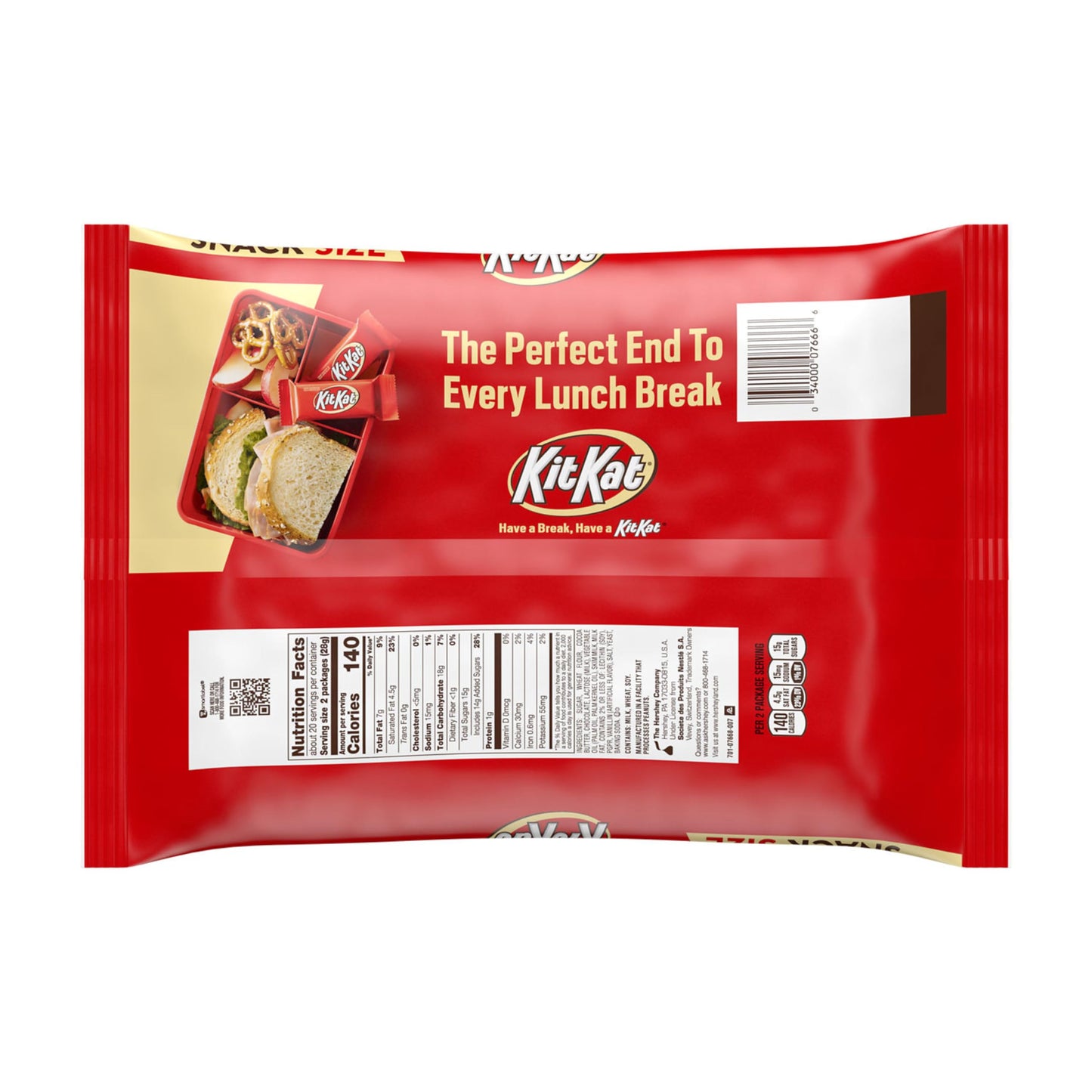 KIT KAT Milk Chocolate Wafer Snack Size, Candy Jumbo Bag, 20.1 oz