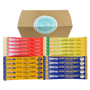 Journey Of Asia "Seri'S Choice Korean Coffee Mix" Variety Packets Sampler, Instant Coffee Mix 20 Sticks/Maxim Instant Coffee Original/Maxim Mocha Coffee/Ediya Special Blend