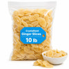 Crystallized Ginger Slices, Sweet & Spicy Dried Ginger Treat, 10 lb Bulk