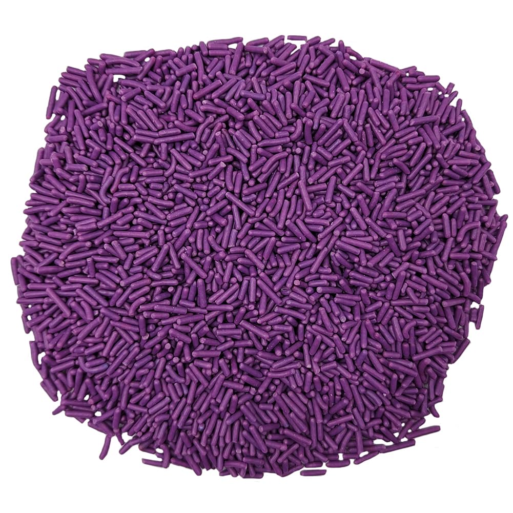 Homankit Purple Jimmies Sprinkles Edible Sprinkle Candy Soft Jimmies Toppings For Ice Cream, Cupcake, Cake, Cookie, Dessert Deco