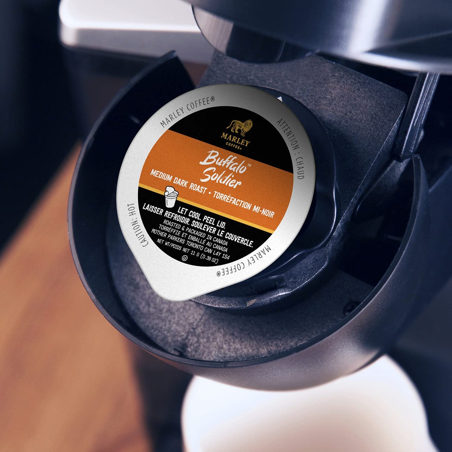 Marley Coffee Buffalo Soldier, Fairtrade Certified, Medium-Dark Roast Coffee, Keurig K-Cup Brewer Compatible Pods (6 Boxes, Each