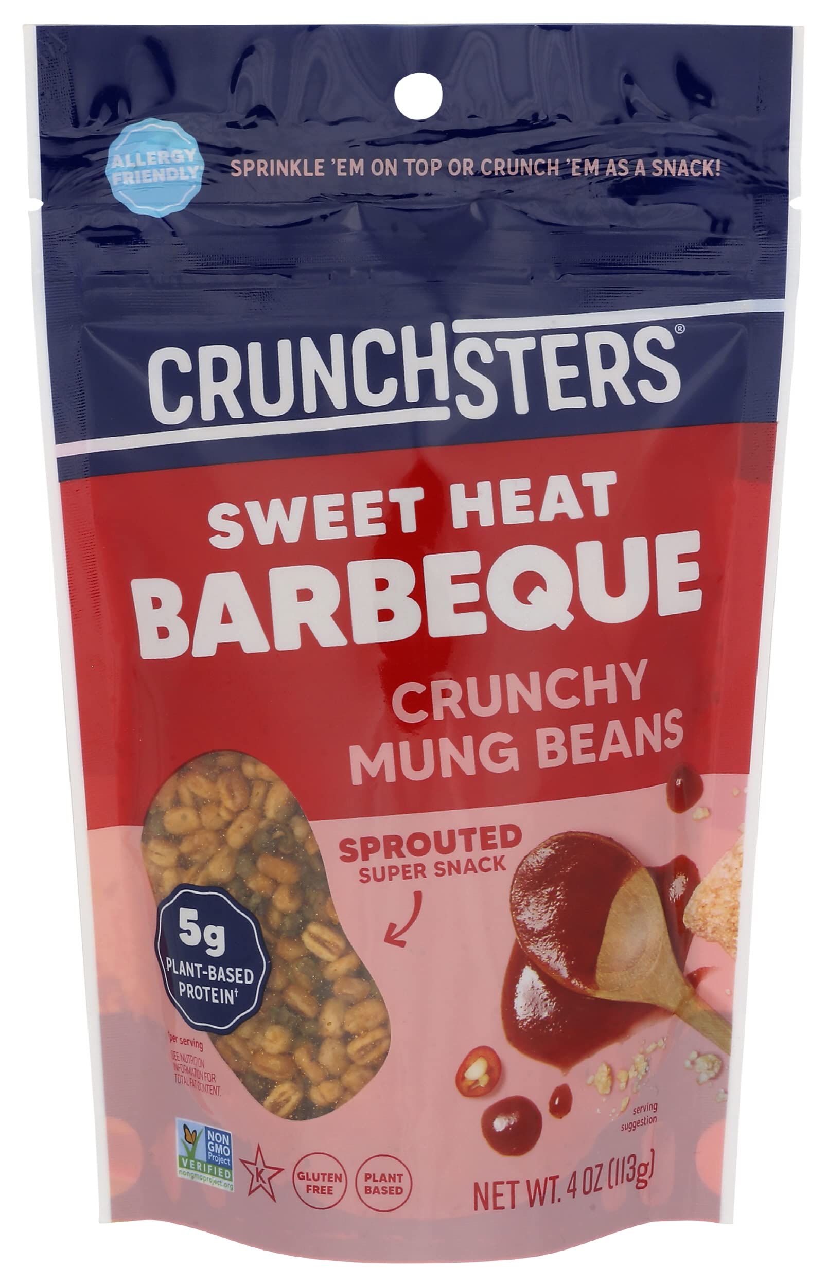 Crunchsters Bbq Sprouted Protein Snack, 4 Oz