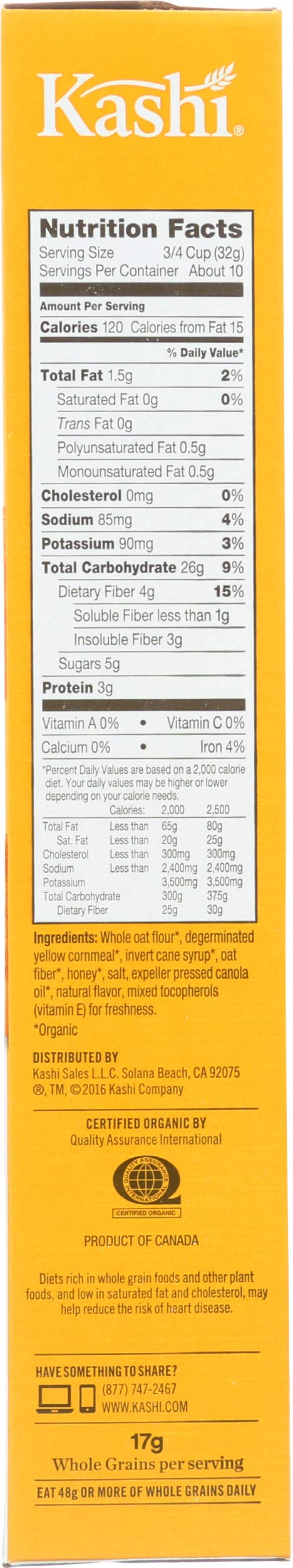 Kashi Heart To Heart Honey Toasted Oat Cereal, 12 Oz. (Pack Of 3)