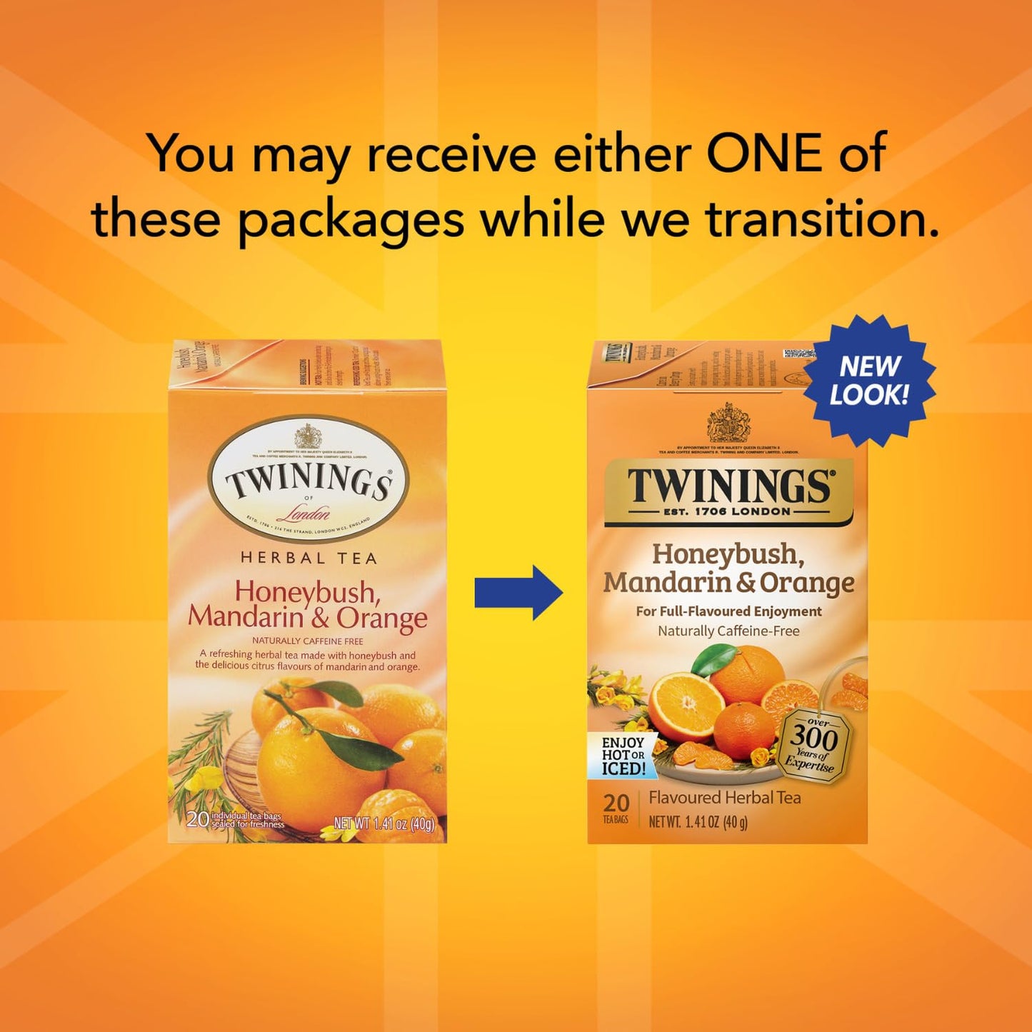 Twinings Honeybush, Mandarin & Orange Herbal Tea Bags - 20 Count, Tea