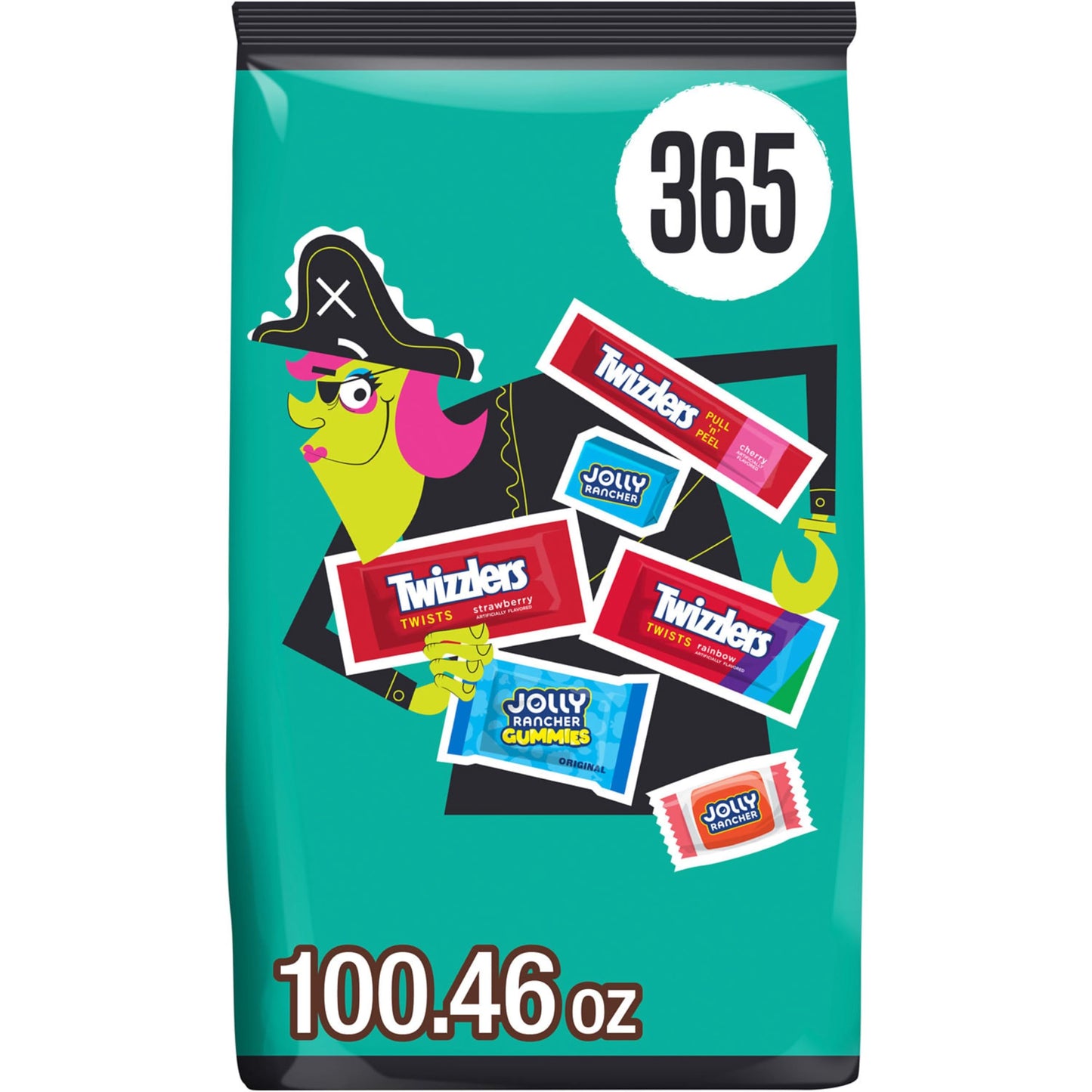 JOLLY RANCHER and TWIZZLERS Assorted Fruit Flavored  Halloween Candy Bulk Bag  100.46 oz (365 Pieces)