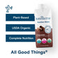 Kate Farms Organic Vegan Nutrition Shake, Chocolate, 16g Protein, 27 Vitamins, 11 Fl oz, 6 Pack, Gluten Free, Non-GMO