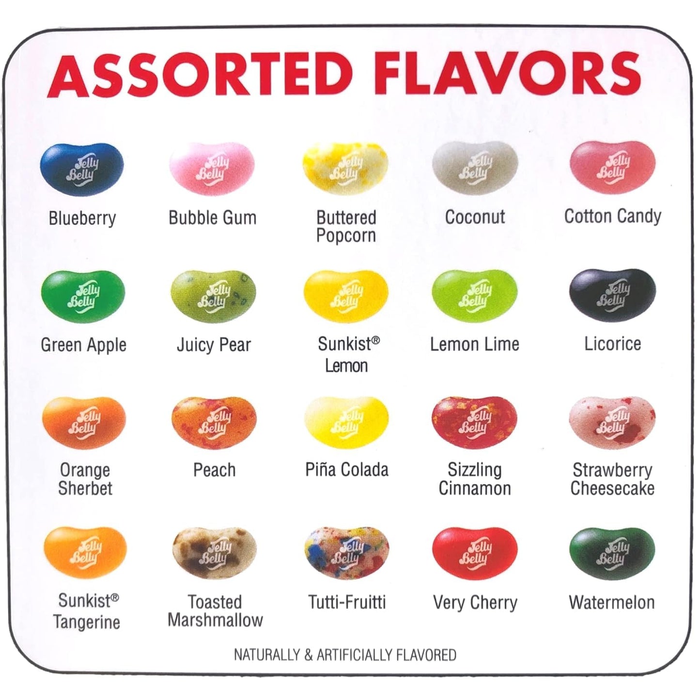25 Mini Packs Jelly Belly Jelly Beans, Gift Of Assorted Flavors .35-Oz Fun Size (Individually Bagged For Stocking Stuffers, East