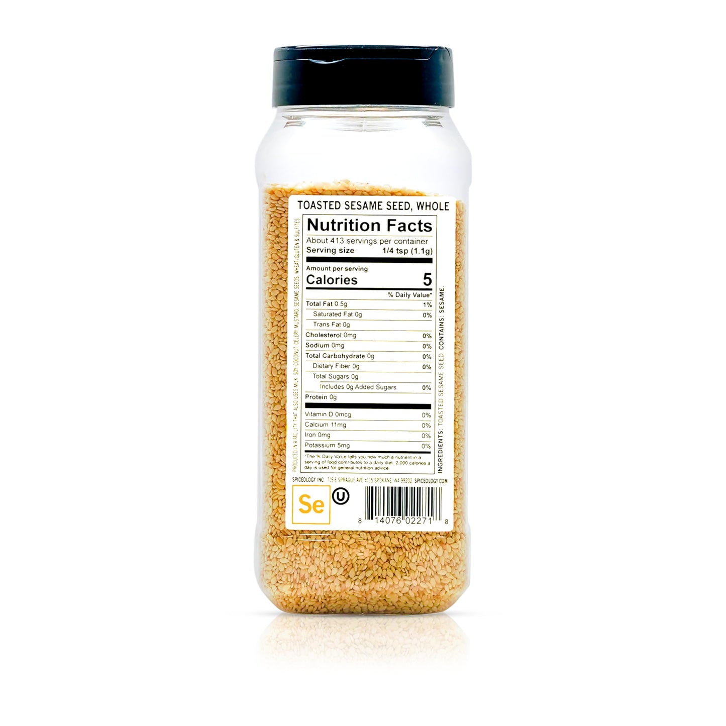 Spiceology - Toasted Sesame Seeds - Nutty, Crunchy Garnish for Asian, Middle Eastern & Global Dishes - Use in Stir-Frys, Baked G
