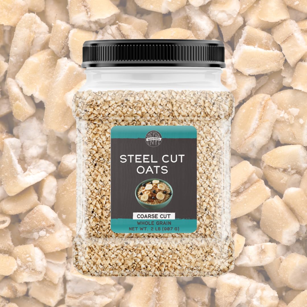 Birch & Meadow Steel Cut Oats, 2 Lb, Whole Grain, Irish Oatmeal, Breakfast