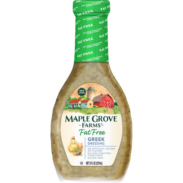 Maple Grove Farms Fat Free Salad Dressing, Greek, 8 Ounce (Pack Of 12)