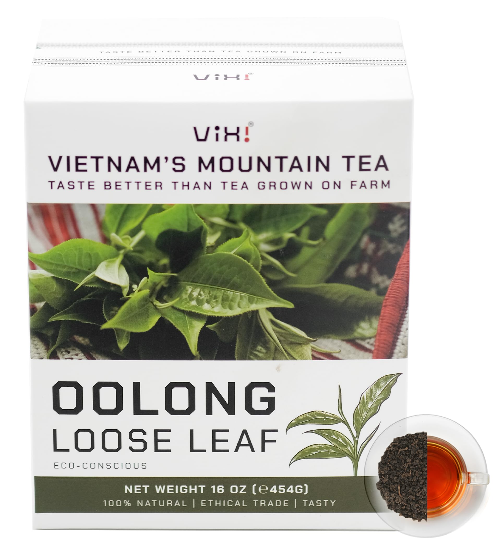 Vixi Oolong Tea Loose Leaf (16.00 Oz), Vietnam'S Mountain Tea, Bold Flavored, Dried Whole Full Large Leave, 100% Natural From An