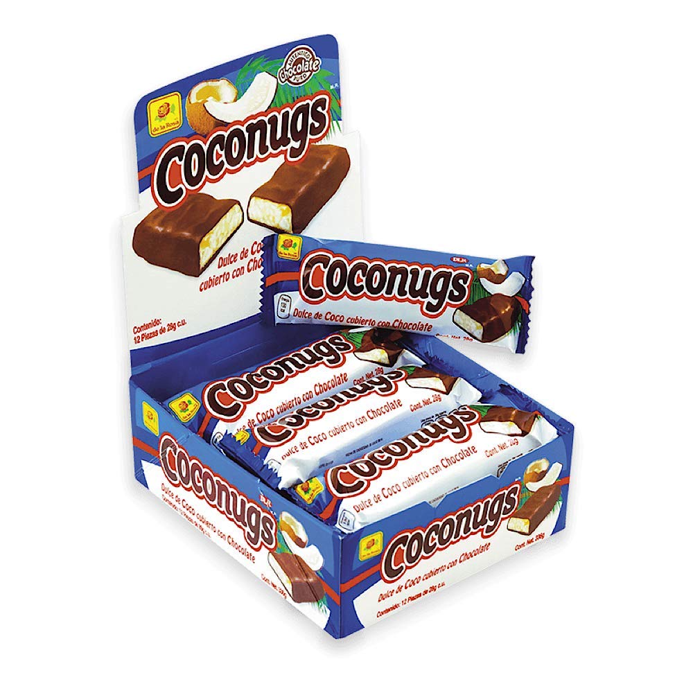 Nugs Recreo Chocolate Bar Candy With Peanuts And Milky Caramel (Coco Nugs)