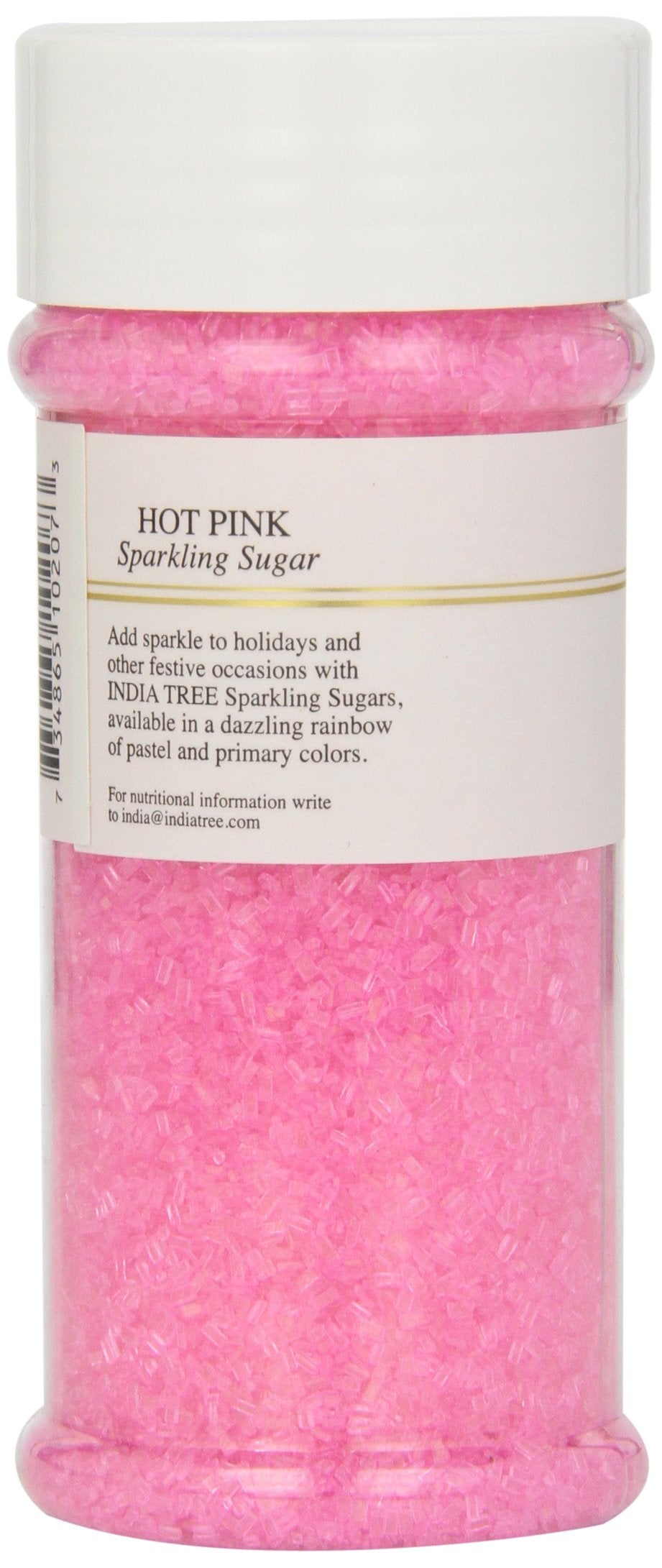 India Tree Pink Sparkling Sugar, 7.5 Oz