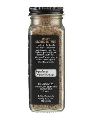 Watkins Gourmet Organic Spice Jar, Ground Nutmeg, 2.8 Ounce Jar, 3 Count