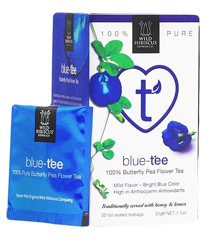 Blue-Tee Butterfly Pea Flower Tea - 100% Pure - 1.1 oz