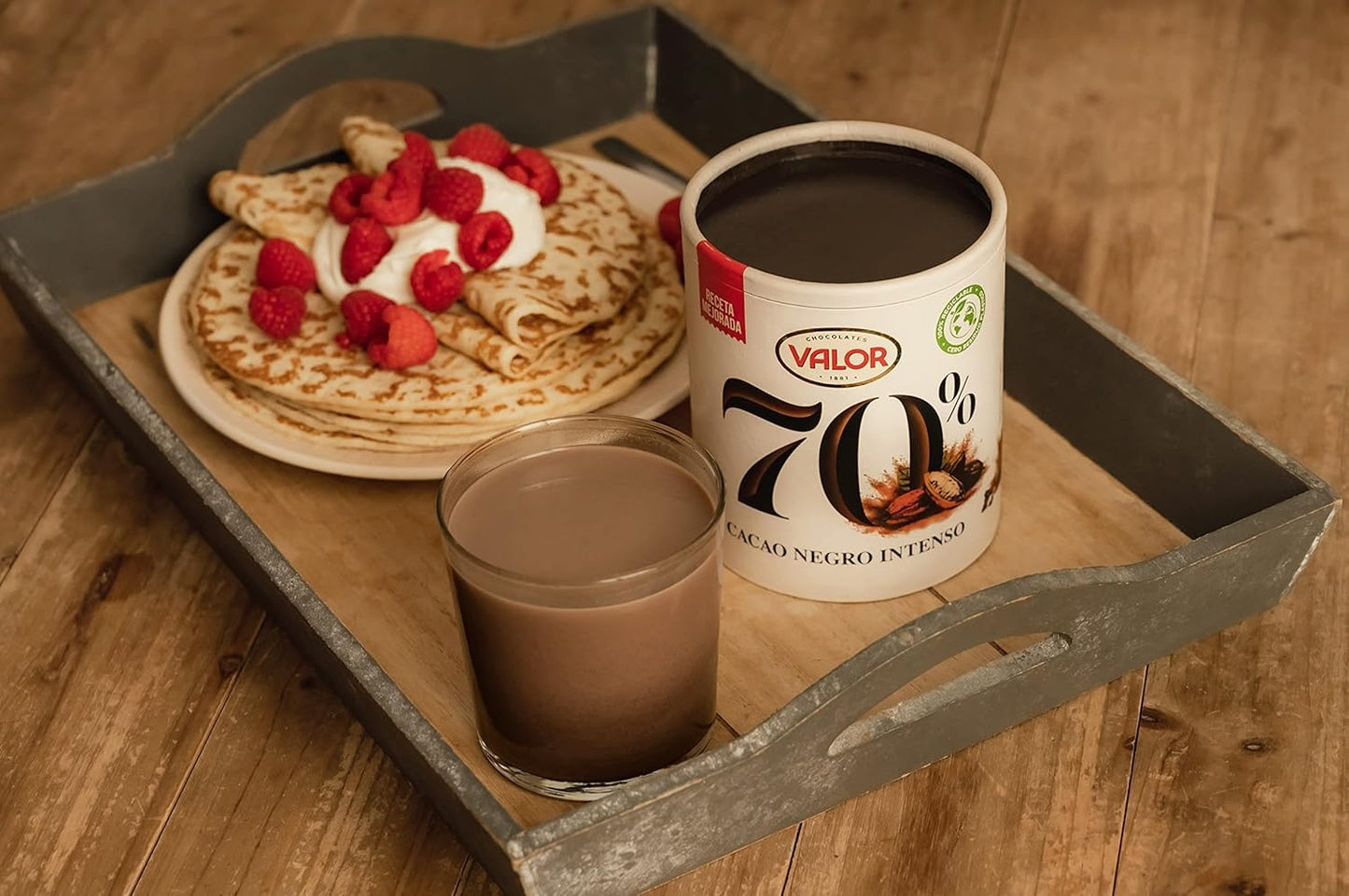 Valor. Intense Black Cocoa 70%. Cocoa mix for Hot Chocolate. 300g (10.58oz).