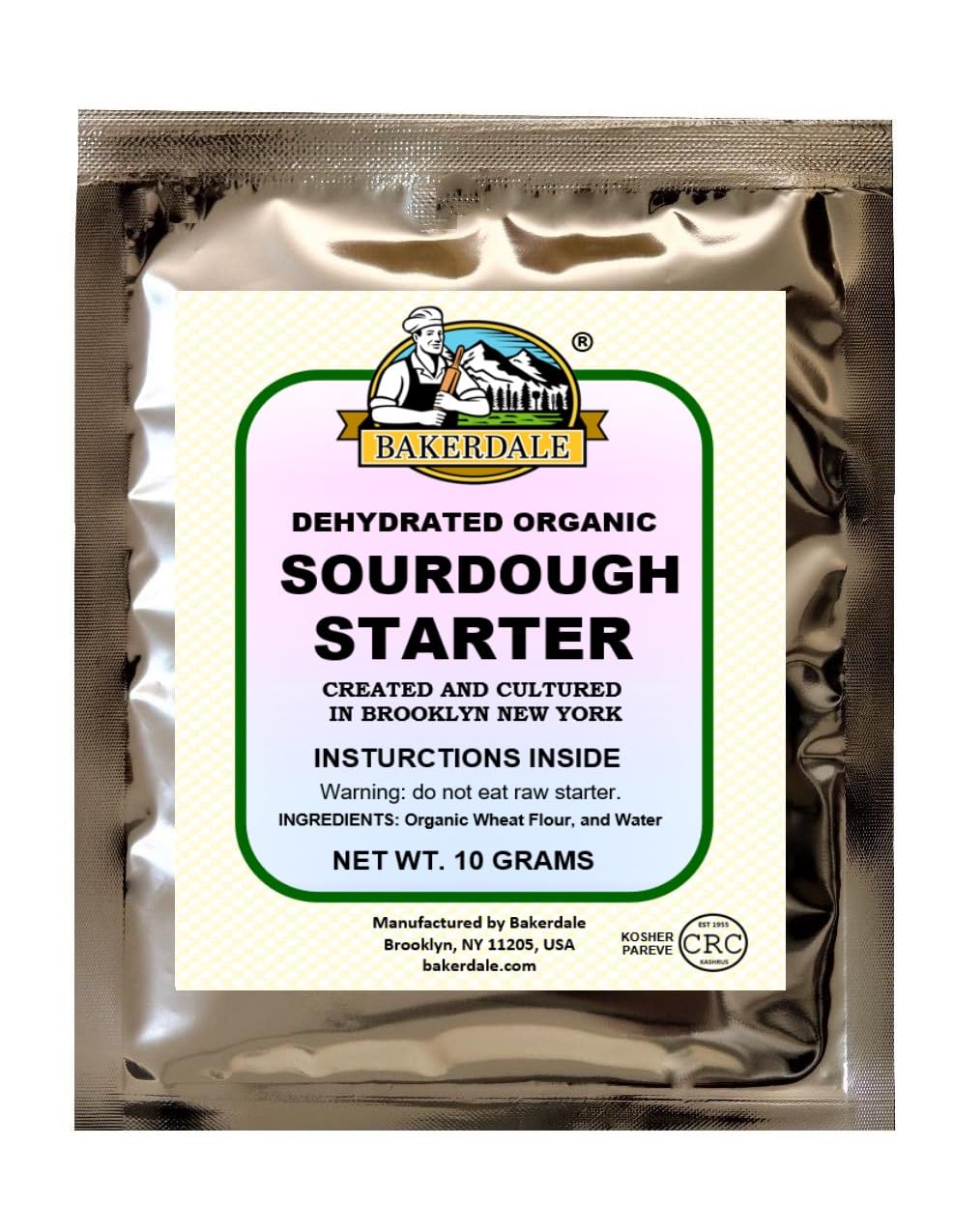 Bakerdale Dehydrated Organic Sourdough Starter Culture - Premium Quality Baking Ingredient