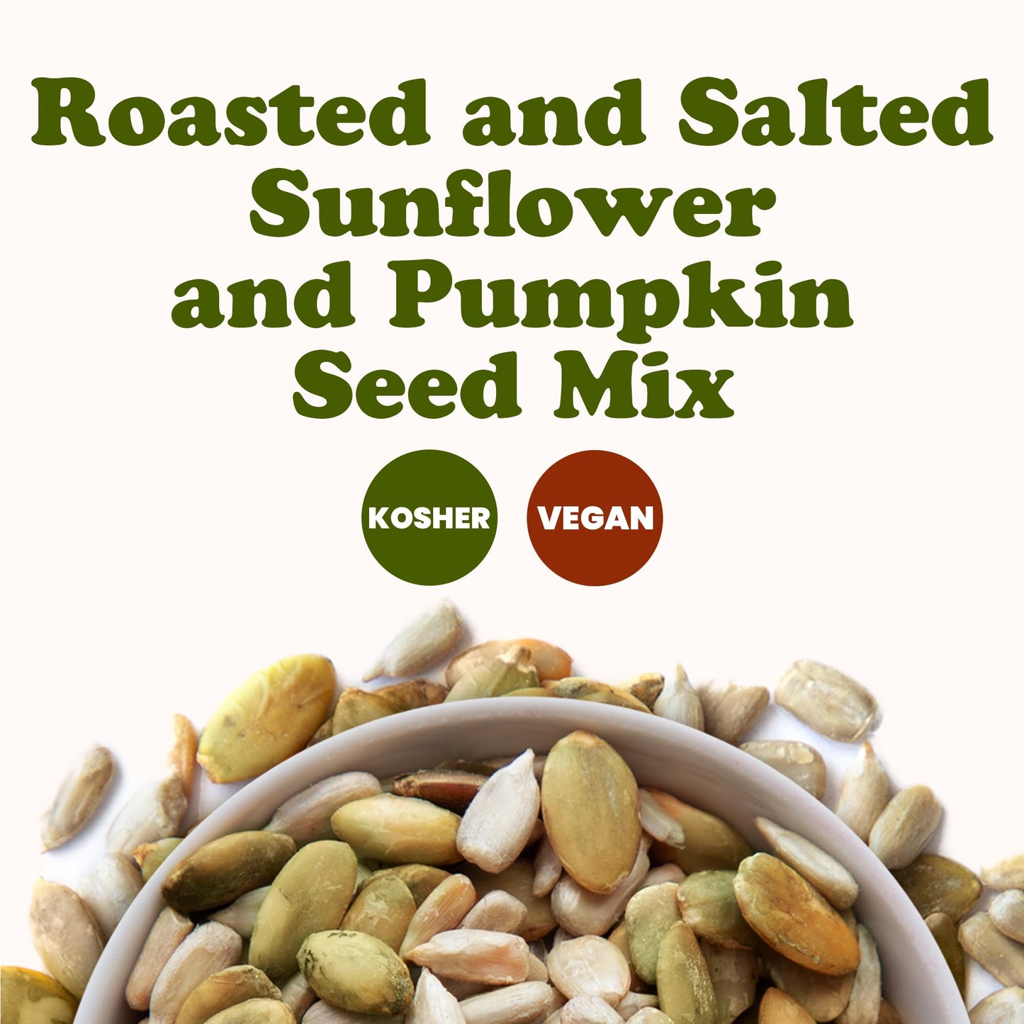 Food to Live Dry Roasted Sunflower and Pumpkin Seed Mix, Oven Roasted, Lightly Salted, 2 Pounds, Vegan, Kosher