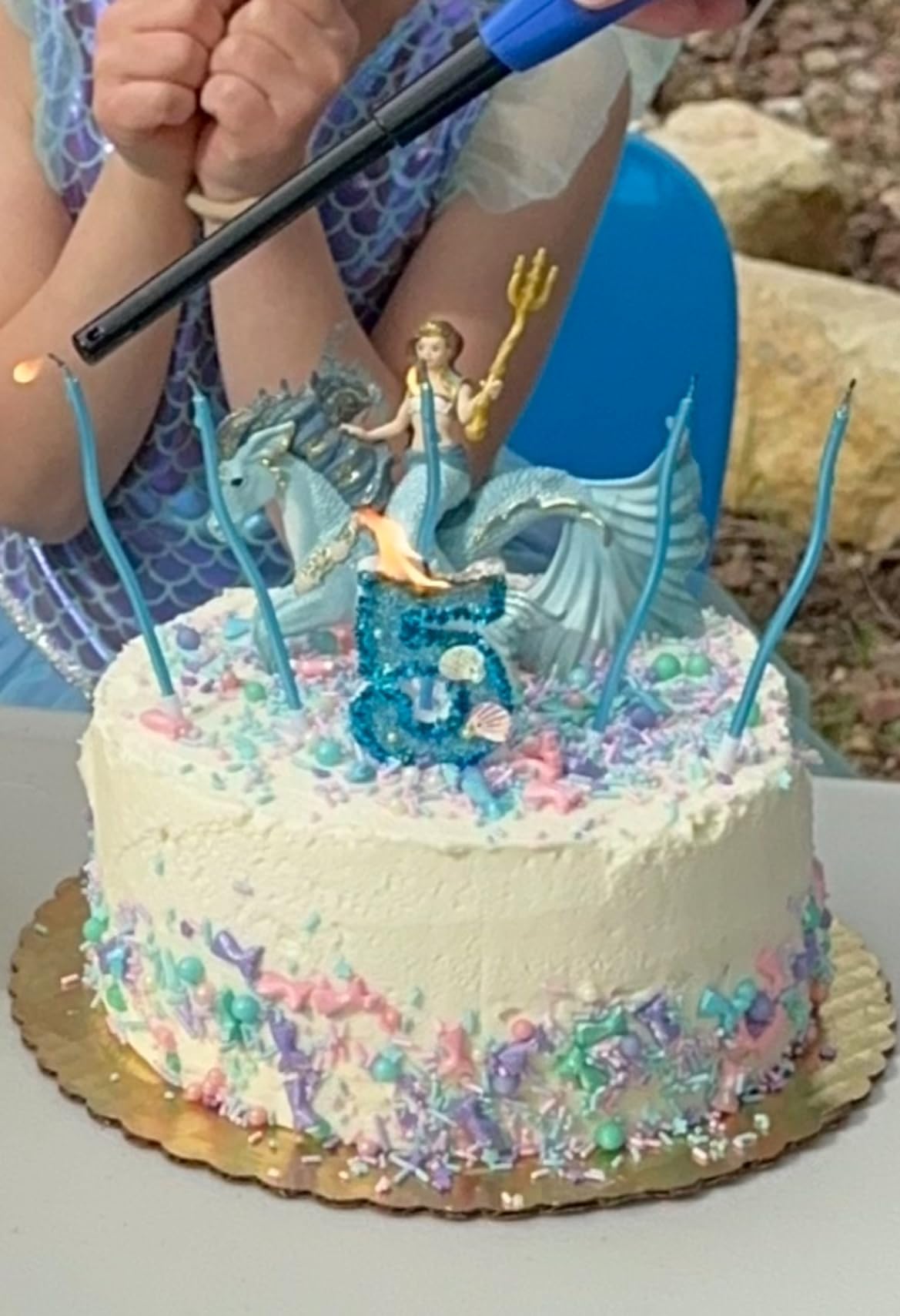 Edible Blue Ocean Mermaid Candy Sprinkles Starfish Dessert Sprinkle Shell Cake Cupcake Toppers Pearl Cookie Decorations Sweet Personalities Candy Sprinkles For Cake Decorating, 3.53 Oz