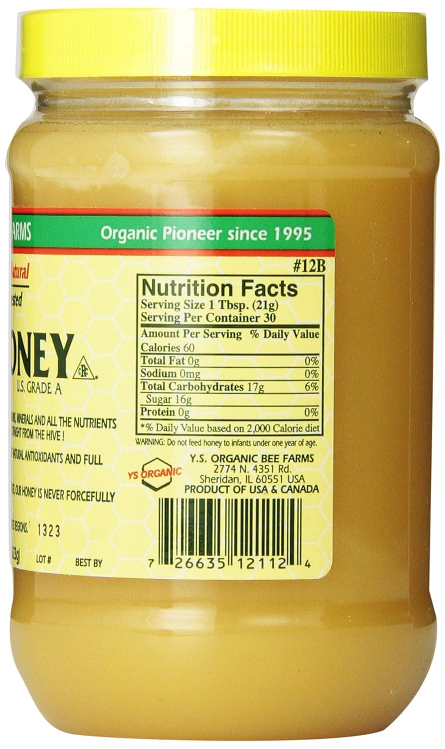Y.S. Eco Bee Farms Raw Honey - 22 Oz, Packed By Ilios