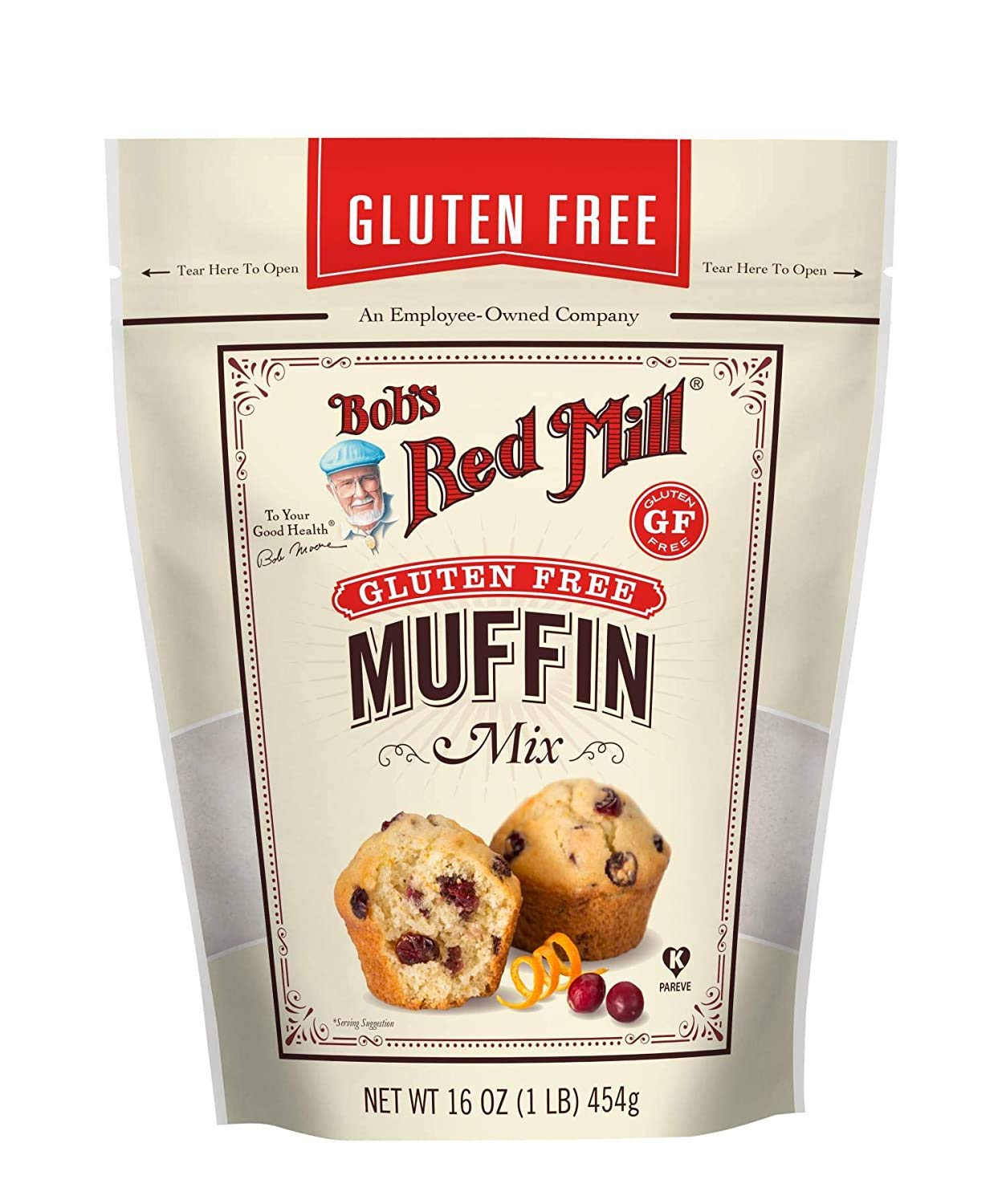 Bobs Red Mill Gluten Free Muffin Mix, 16 Oz (Pack of 3)