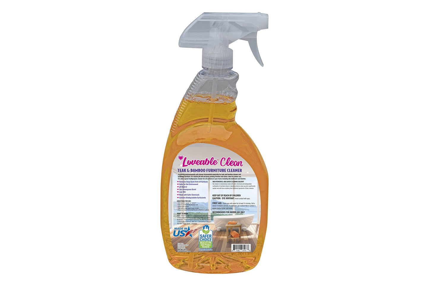 Ecodecors Teak Cleaner Protective Teak Wood Restorer Eco Household Wood Furniture Cleaner Spray Bottle For Teak & Bamboo Furnitu