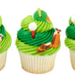 Lucks Dec-Ons Decorations Molded Sugar/Cup-Cake Topper  Golf Assortment  1.25 Inch  160 Count