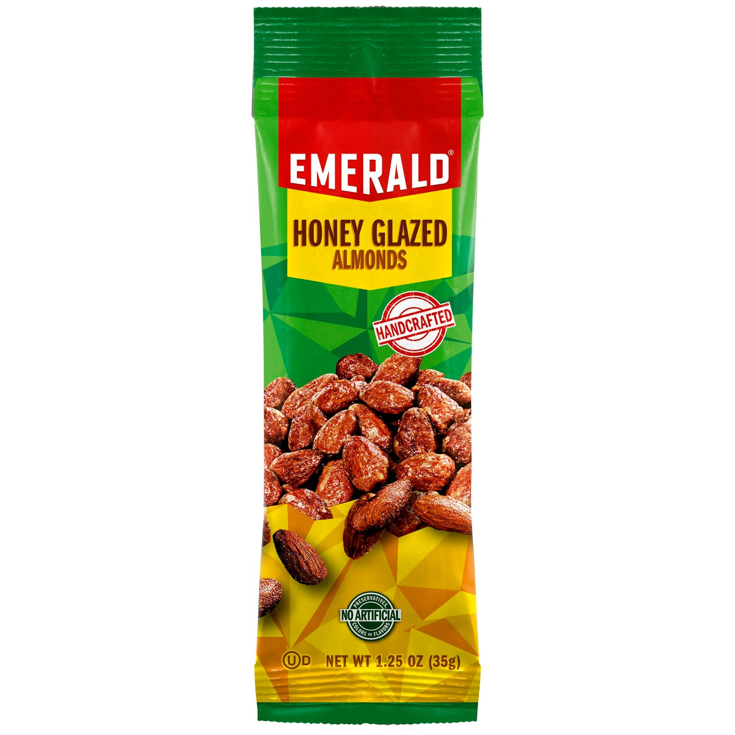 Emerald Nuts Honey Glazed Almonds 12 Ct (1-Pack) | 1.25 Oz Individual Snack Tubes | Kosher Dairy Certified, Non-GMO, Contains No